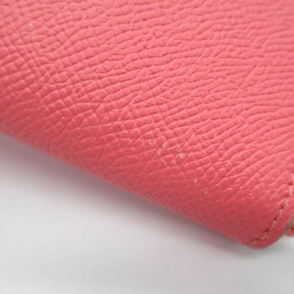 HERMES Azap SilkIn long Around zipper wallet X Epsom leather Rose azalee SHW - Picture 10 of 13